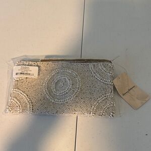 Tommy Bahama Beaded Wristlet - Cream and Tan NWT